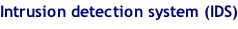 Intrusion detection system (IDS)